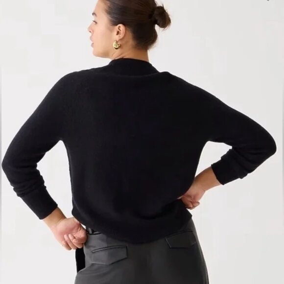 J. Crew Rollneck Sweater Merino Wool Alpaca Casual Cozy Chic Preppy Black XS - Picture 15 of 16